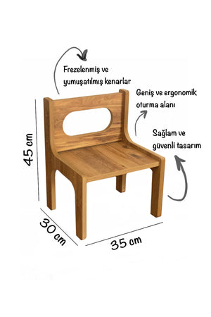 Children'S Activity Table And Chair (2 Pieces) / Montessori Desk And Chair