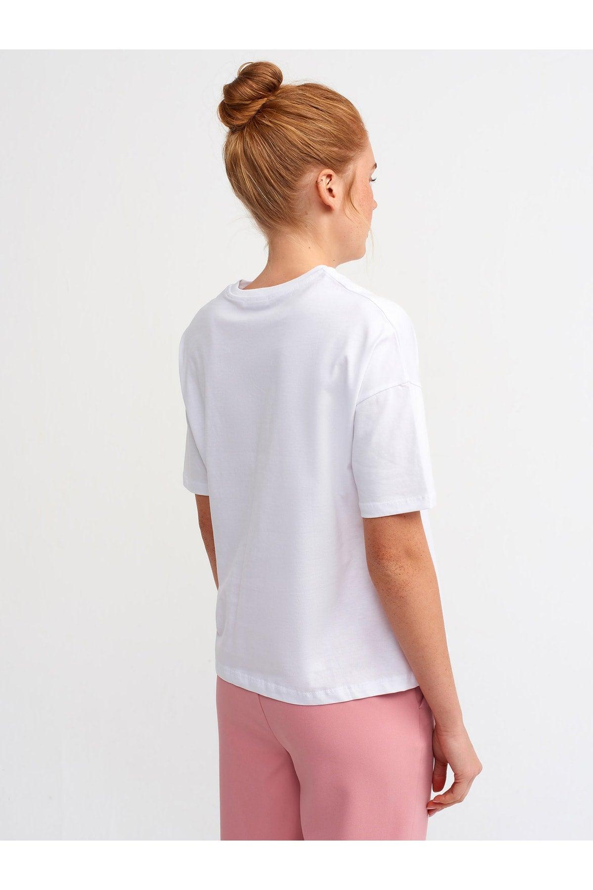 Women's White Basic T-shirt 3683 - Swordslife