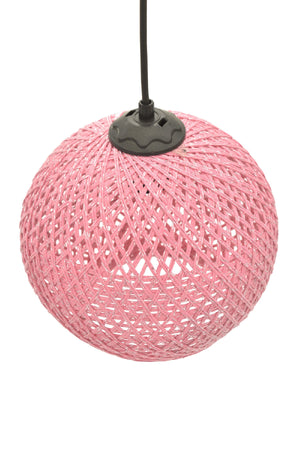 Balle Pink Pendelleuchte Kugelleuchter Schwarzes Kabel