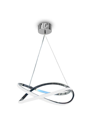 White Light Chandelier With Chrome Led Wave Led Chandelier