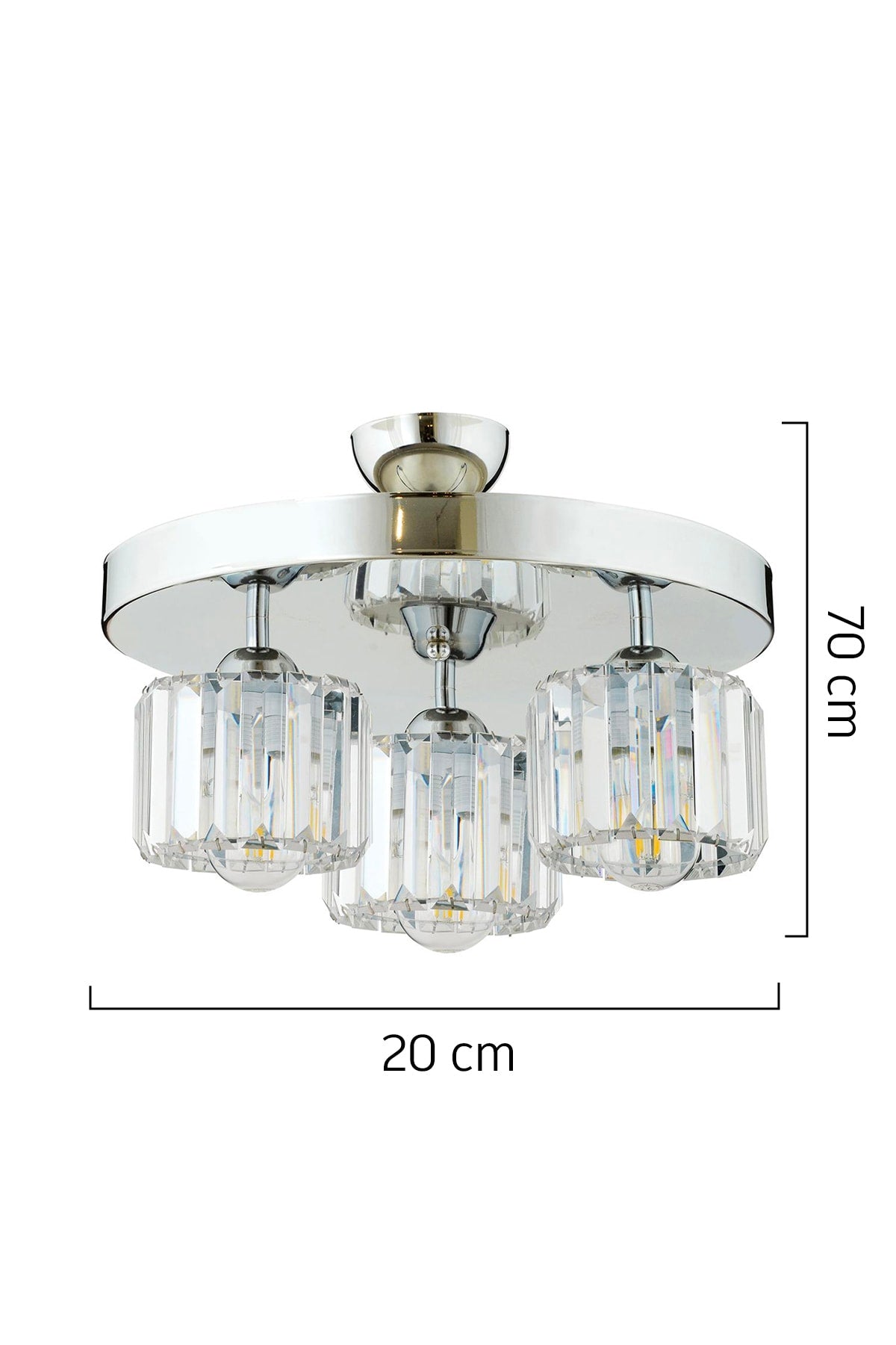 Sabrina 3 Piece Round Chrome Plated Plafonier With Crystal And Stone Modern Design Crystal Living Room Chandelier