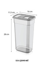 12 Pieces Tiny Labeled Storage Container with Sliding Lid - Jumbo Rectangular Food Container Jar 12x3.2 Lt