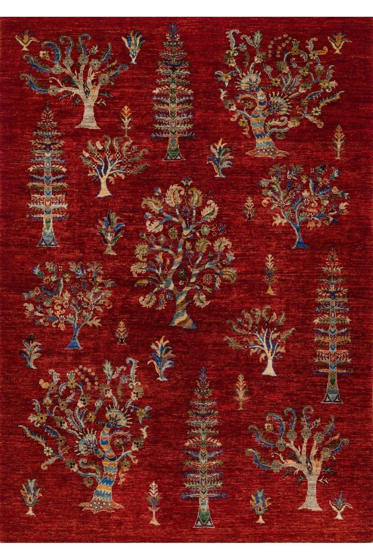Traditional Pattern Washing Machine Washable Ethnic Rug Red - Swordslife