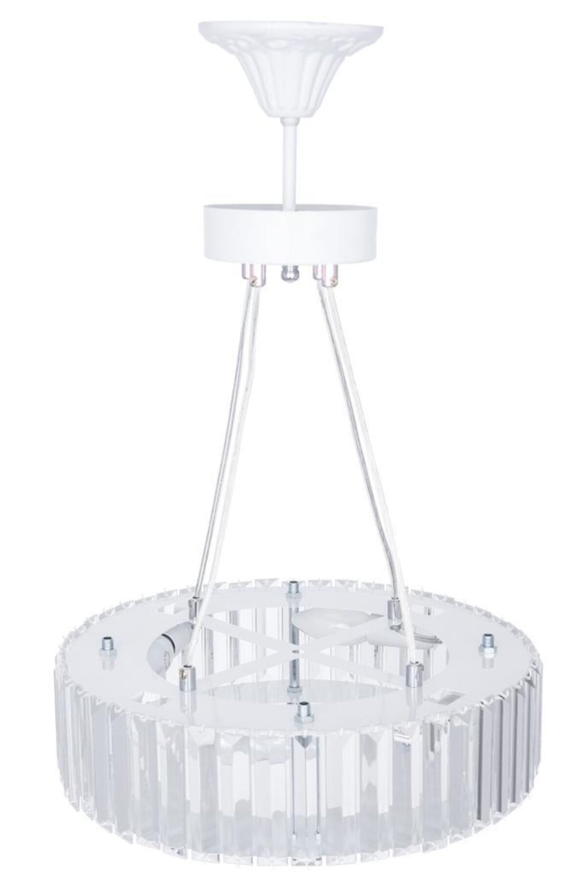 Luxus Diamant 37 cm weißer Kronleuchter