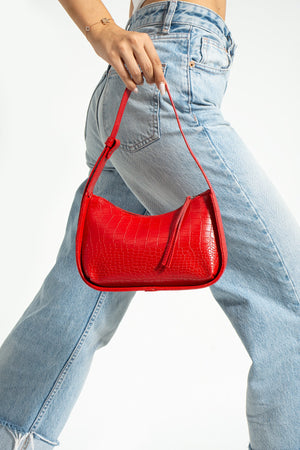 Women'S Crocodile Baguette Bag