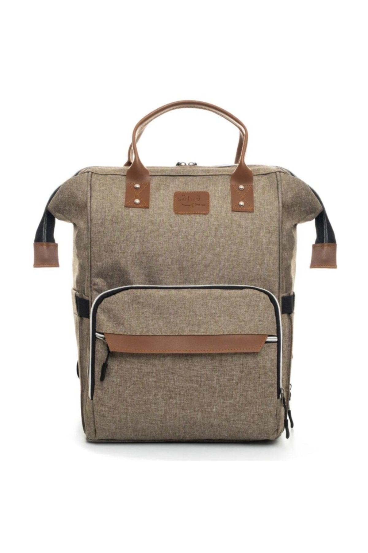 Schmutzabweisender, wasserdichter Thermo-Rucksack für die Babypflege mit Mutter-Baby-Motiv und 7-teiligem Feuchttuch-Set aus 100 % Baumwolle