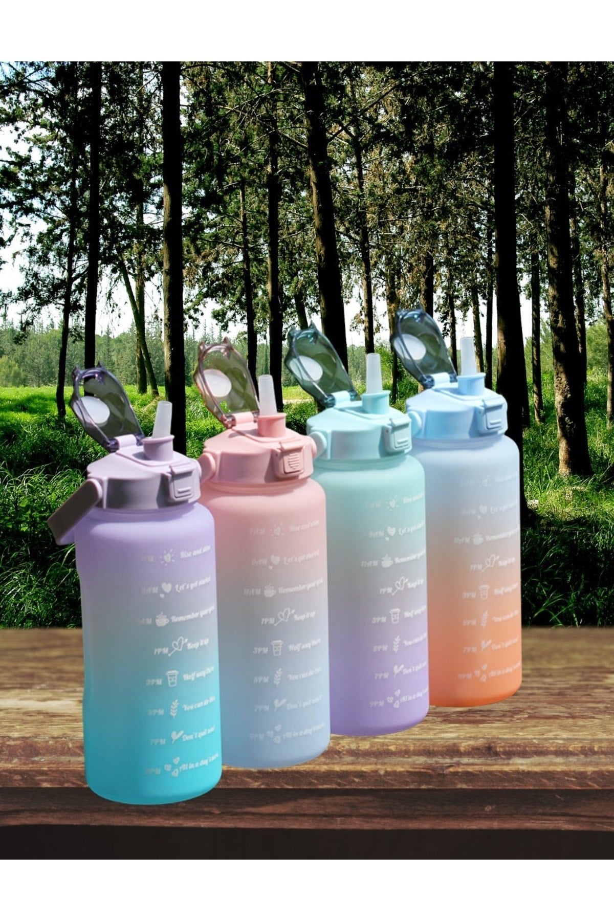 Die Flasche Motivierende 2er-Packung Wasserflasche Wasserflasche Wasserflasche 2L 750Ml Baby Tritan Wasserflasche Wasserflasche