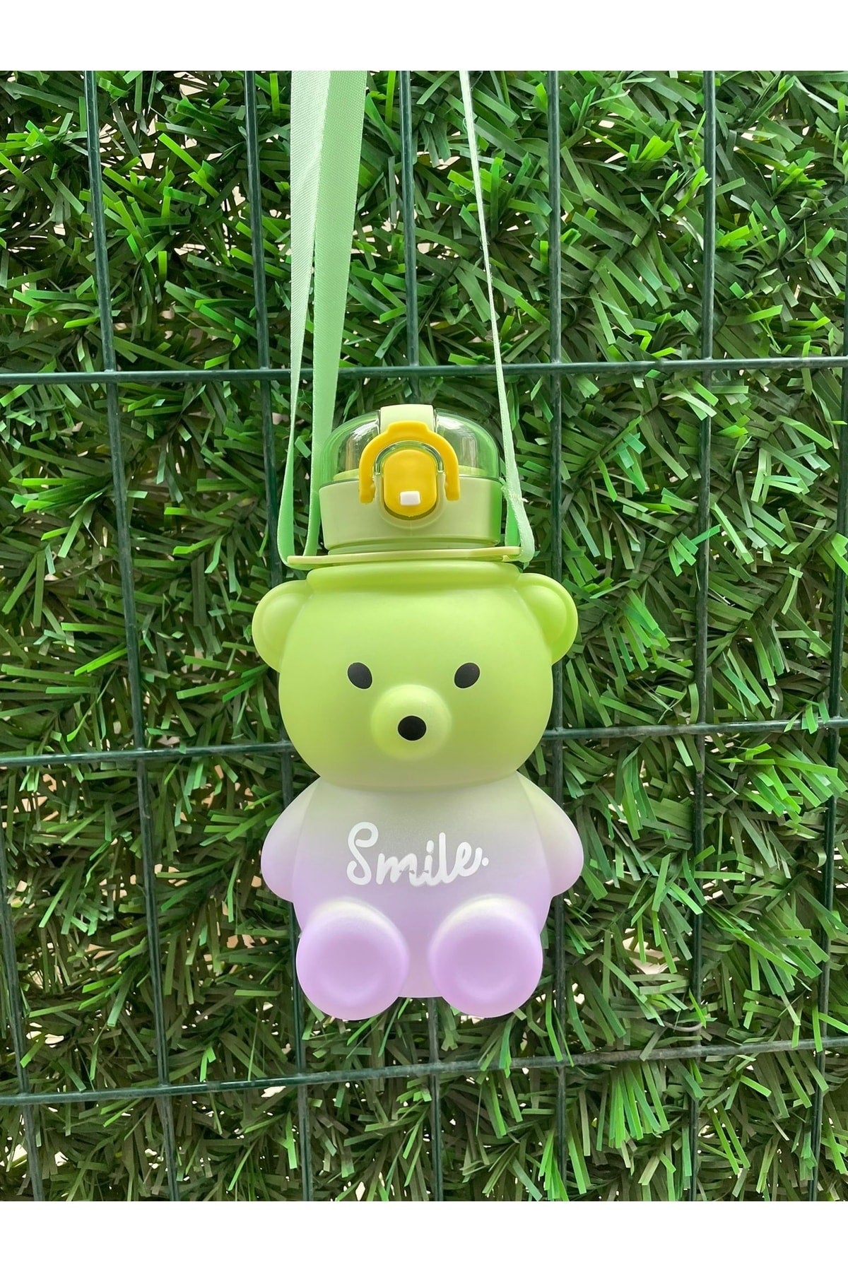 800 Ml Smile Teddy Bear Model Water Flask Water Bottle Drinker Bpa Free Drinker Kids School Water Bottle