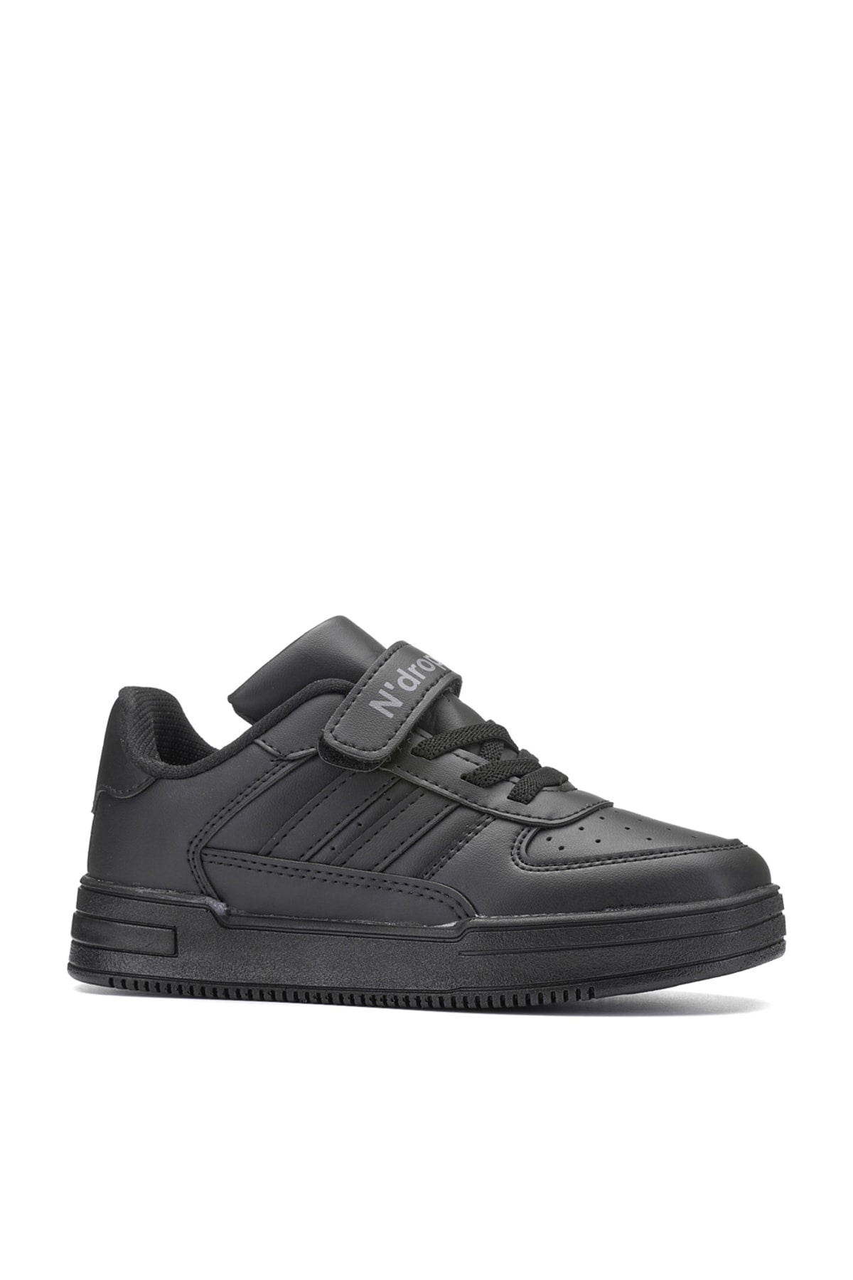 Orthopedic, Velcro, Black Black Color Kids Sports Shoes