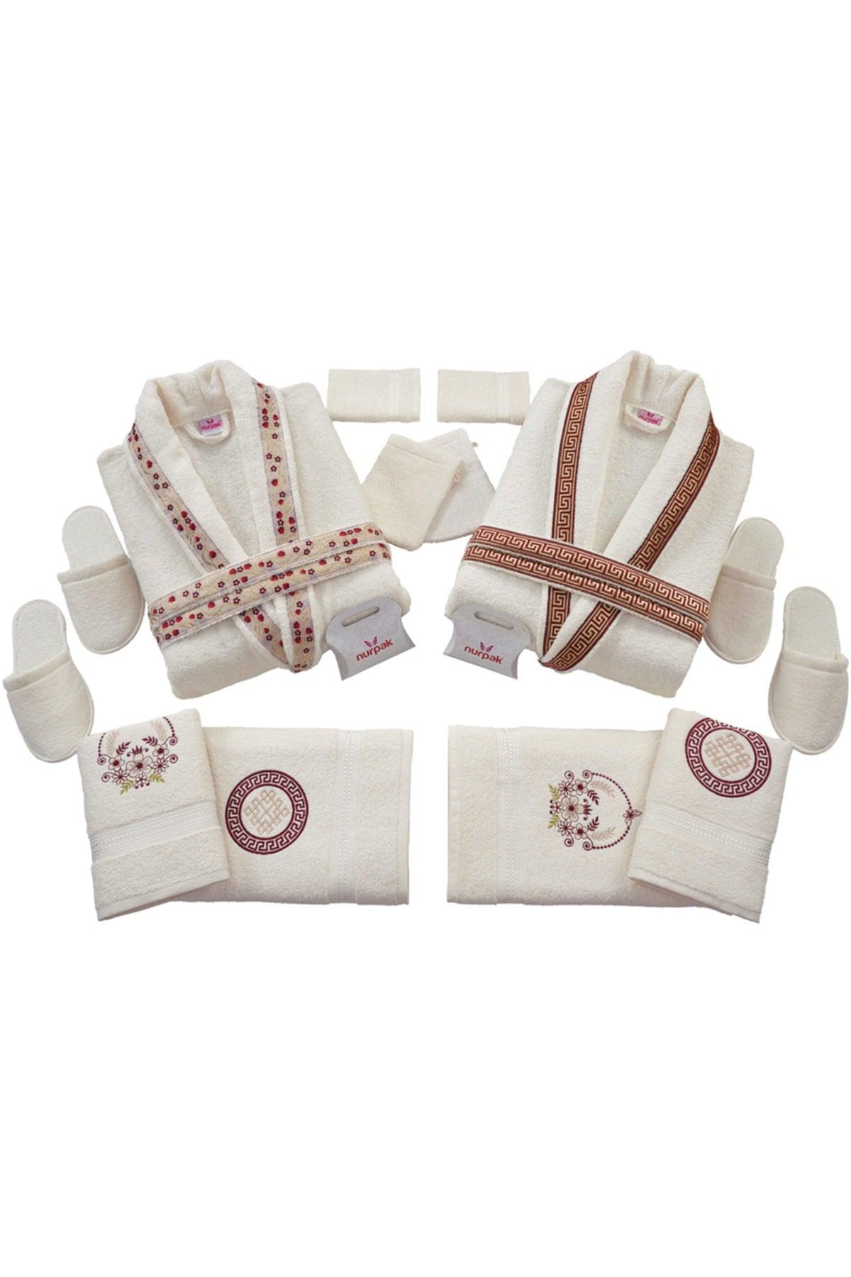 Meltem Family Bathrobe Set 100% Cotton 16 Pieces - Swordslife