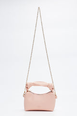 Powder Shk24 Soft Leather Knot Detailed Chain Strap Hand and Shoulder Bag L:14 E:22 W:8 cm