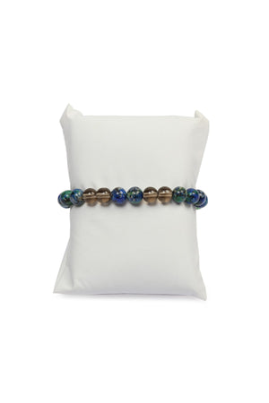 Certified Health And Healing Talisman Bracelet (Azurite, Smoky Quartz, Aventurine Stone Natural Stone Bracelet)