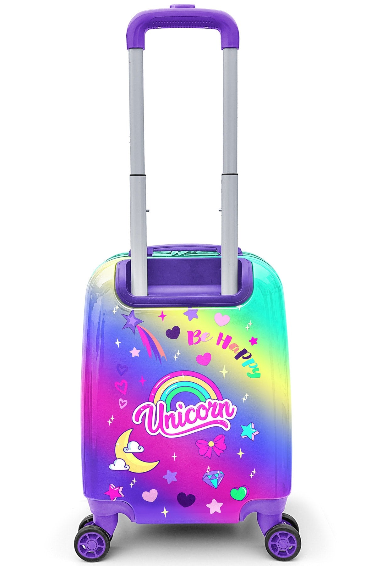 Kids Lavender Water Green Unicorn Patterned Kid'S Suitcase 16701