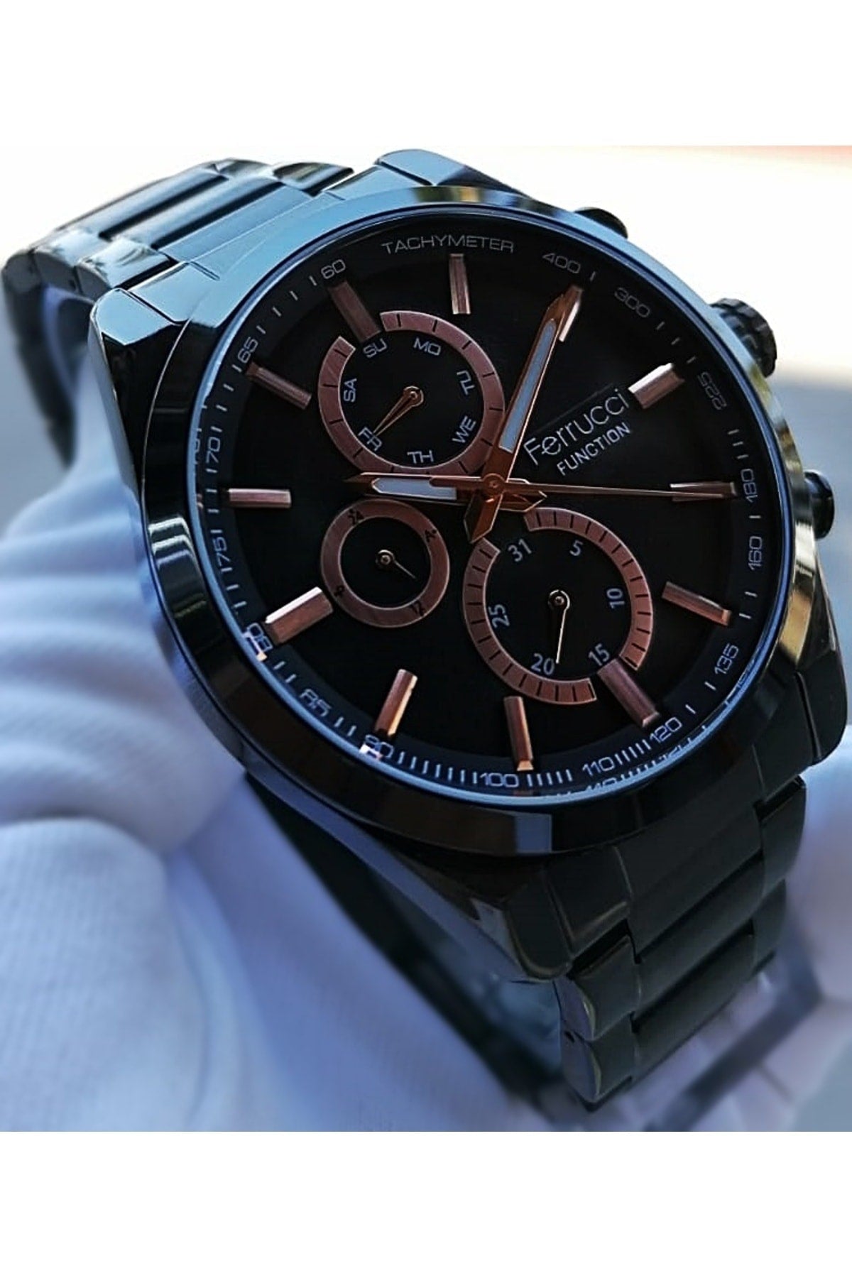 Silver Men'S Wristwatch 3 Atm Waterproof Functions Active Stainless Steel