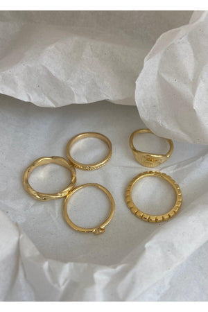 Gold Color Ring Set - Swordslife