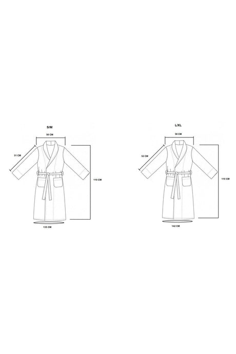 Rib Bathrobe Unisex 100% Cotton - Swordslife