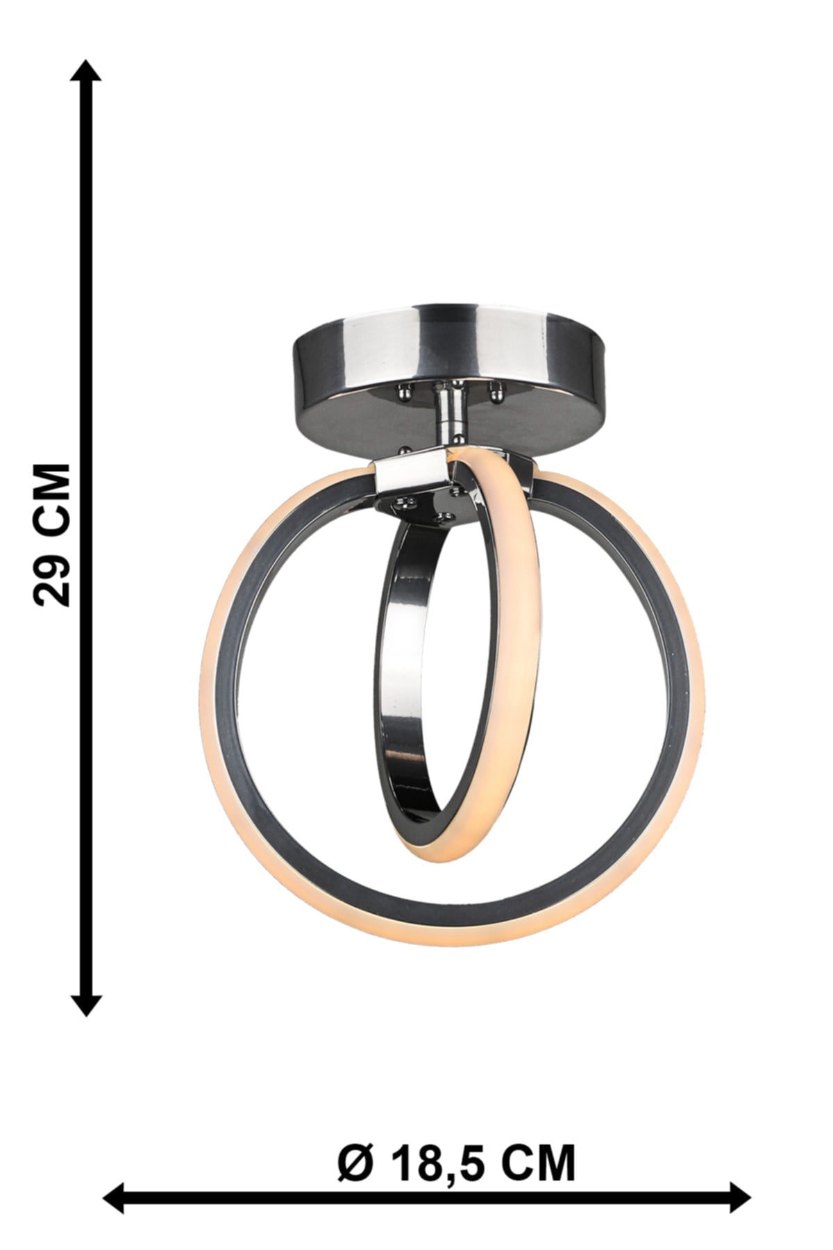 Sezen Led Ceiling Mounting Single Chandelier Chrome