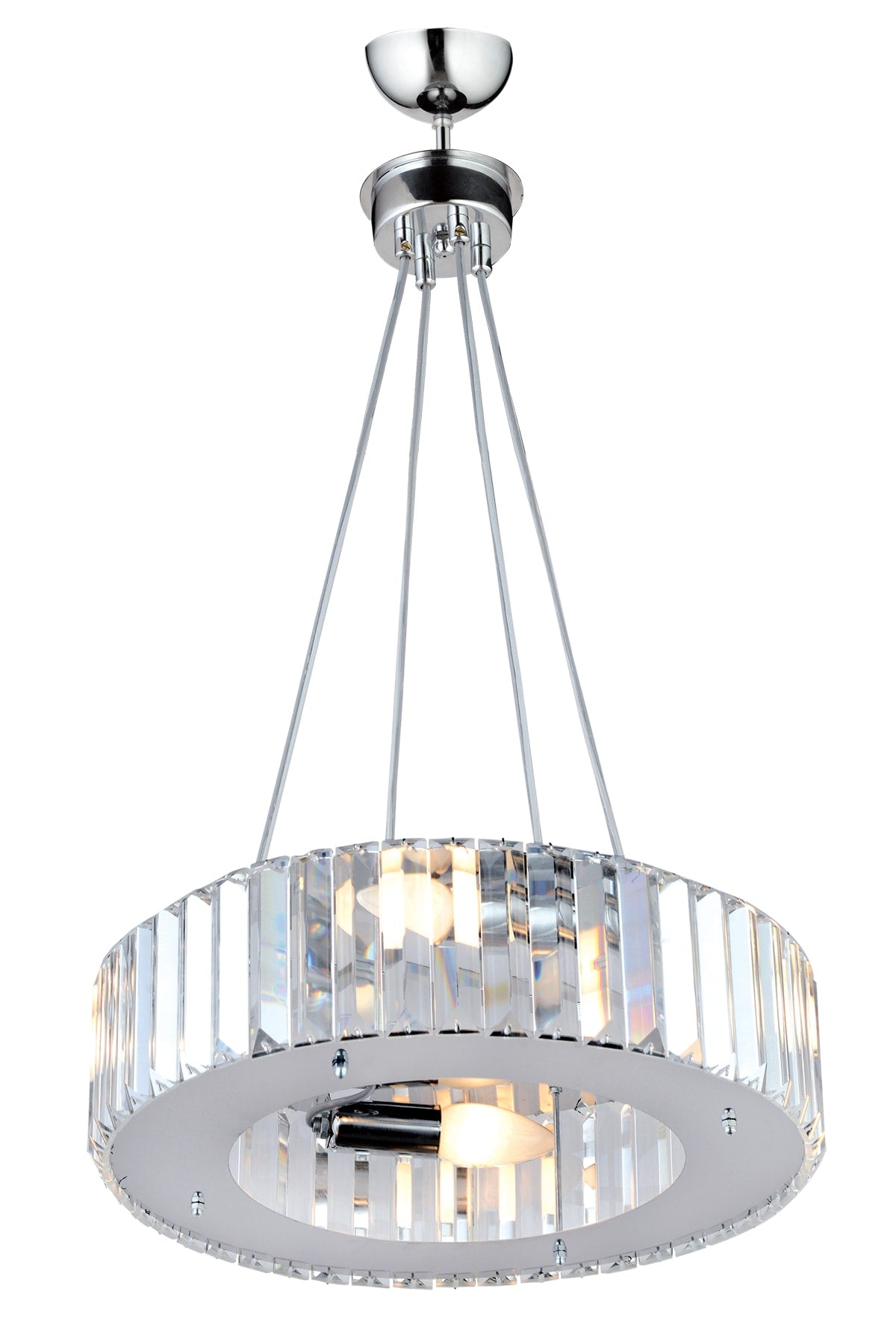 Luxus Diamant 37 cm Chrom Kronleuchter