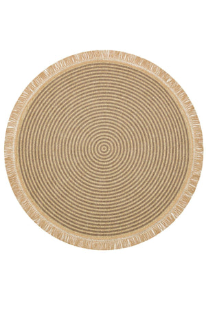 Morocco Mrc 07 Gray Straw Textured Round Bath Mat Closet Set 75 Cm Diameter - Swordslife