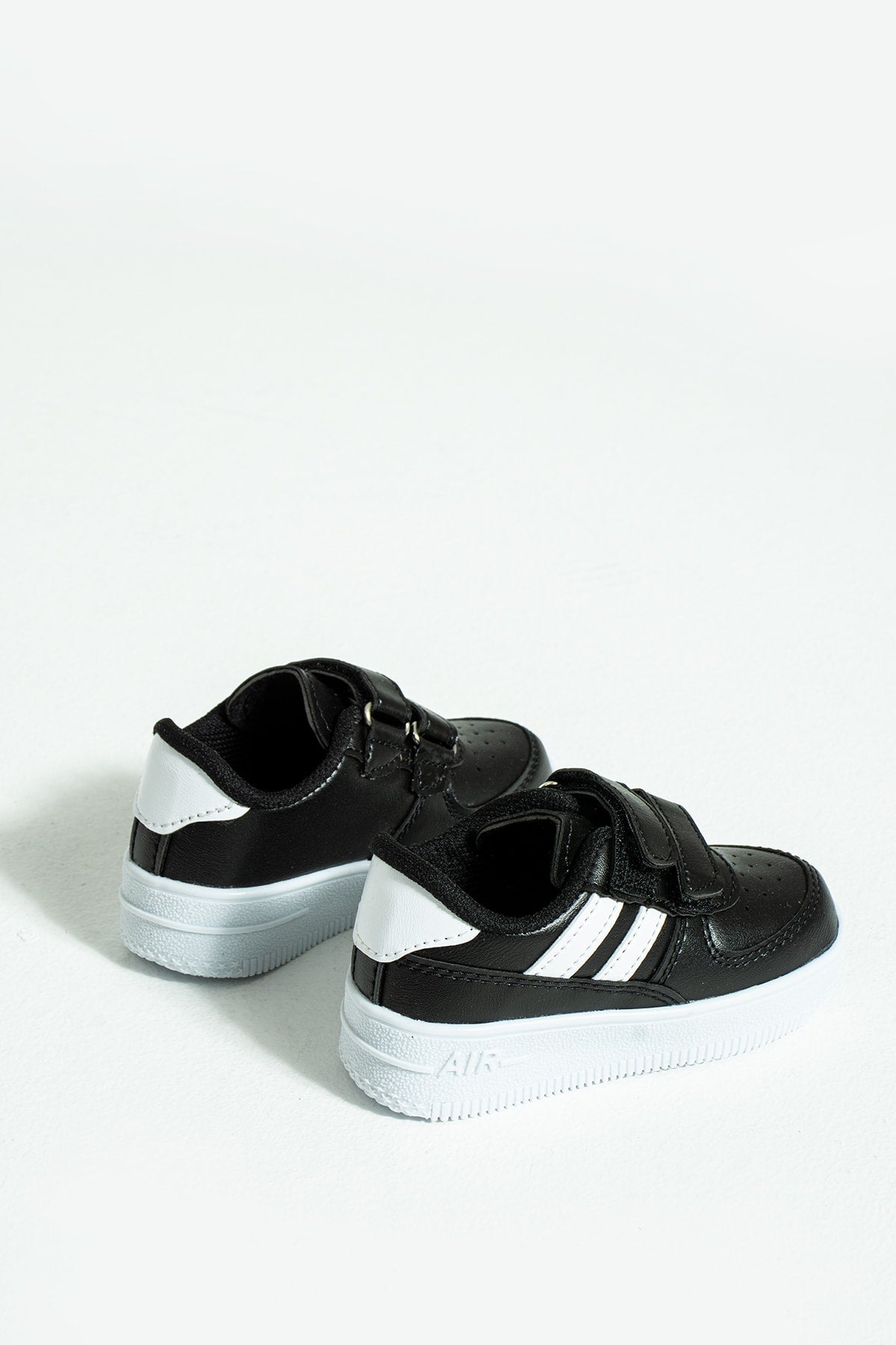 Kids Black and White Sneakers Velcro Kids Shoes