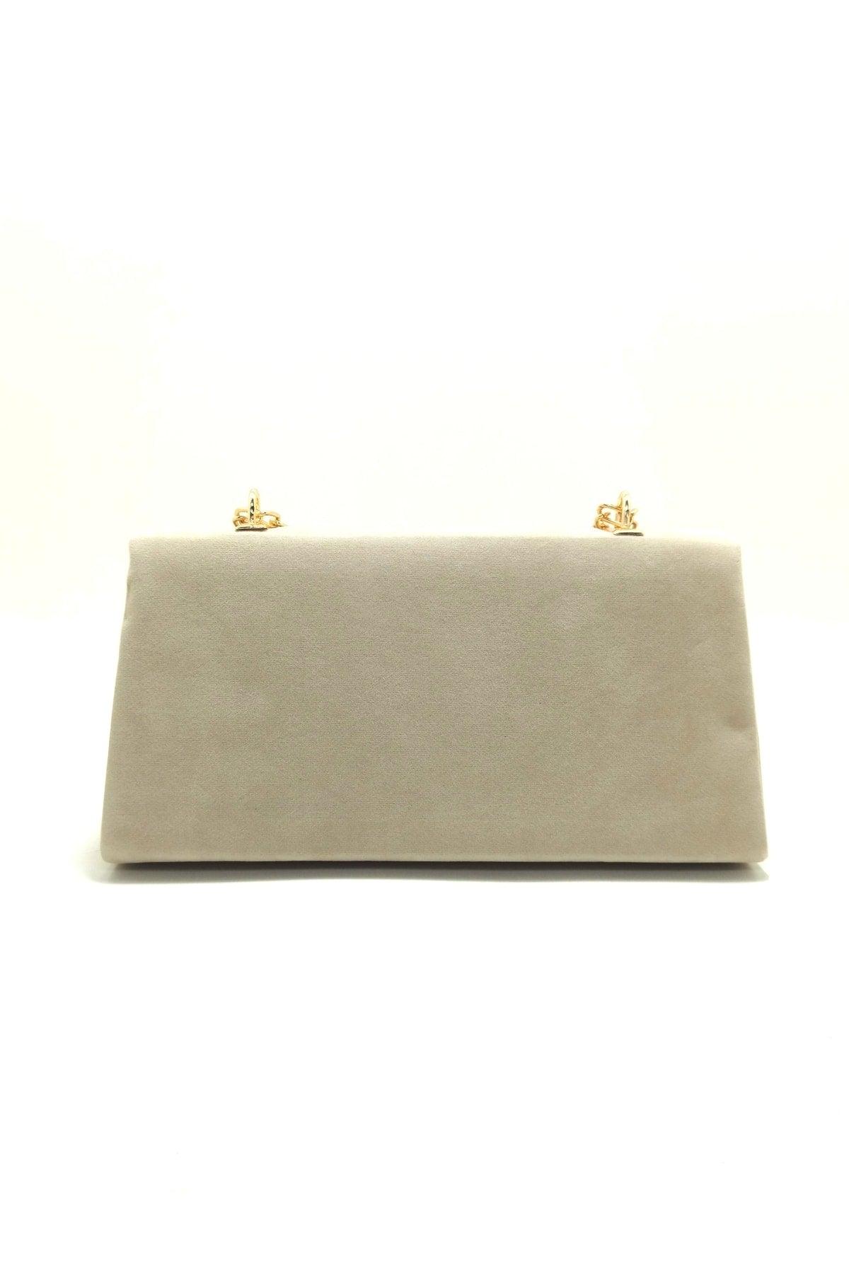 Women's Beige Suede Chain Strap - Swordslife