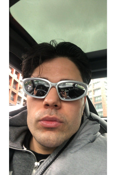 Elon Silver Mirror Y2k Vintage Fashion Lightweight Unisex Sunglasses - Swordslife