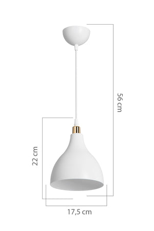 Nonda Single Pendant Lamp White/Living Room-Child'S Room-Dining Room-Kitchen-Antique-Hallway