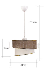 Wind Modern Single Pendant Lamp Chandelier Light Brown Eak01