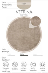 Vetrina 3602 Mink Soft Texture Carpet Rug Living Room Kitchen Hallway Cut Runner Round Machine Rug - Swordslife