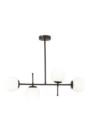 swordslife 4-Piece Black Modern Kitchen Dining Table Above Bedroom Living Room Chandelier