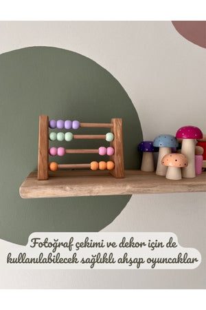 Natürliches gesundes Holzspielzeug Montessori Abacus Analytische Intelligenz Mathematik Kinder Baby Room Decor