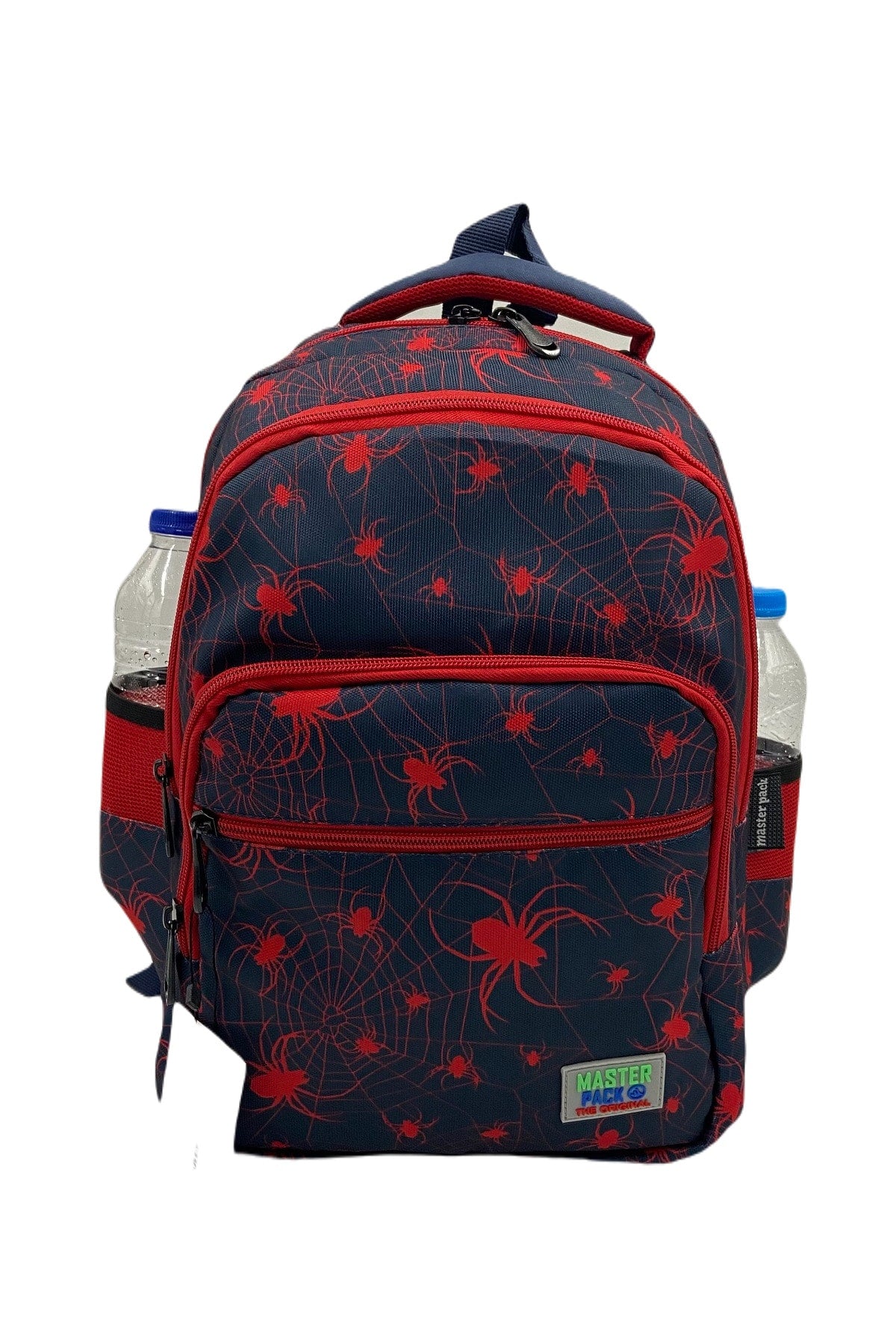 Orthopädische Rückenstütze für Jungen mit Spinnenmuster, Grundschultasche mit Ernährungs- und Bleistifthalter