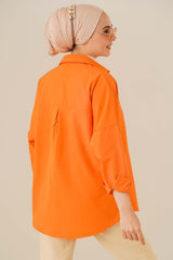 Oversize Basic Shirt Orange - Swordslife