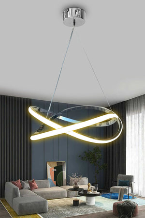 3 Color Controlled Chrome Bright Led Chandelier Wave Led Chandelier