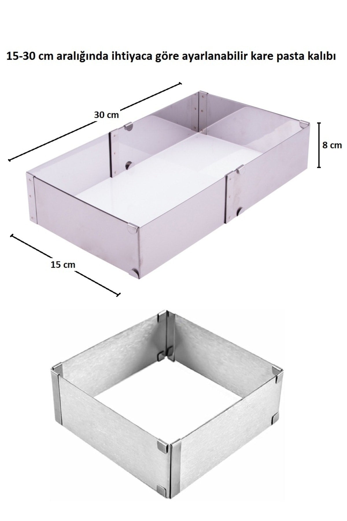 Quadratisches und rundes, verstellbares, verstellbares Kuchen-Gebäck-Form-Schneidedraht-Spachtel-Set