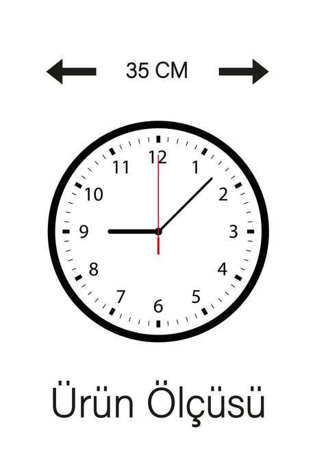Retro Design Wall Clock 35x35cm - Swordslife