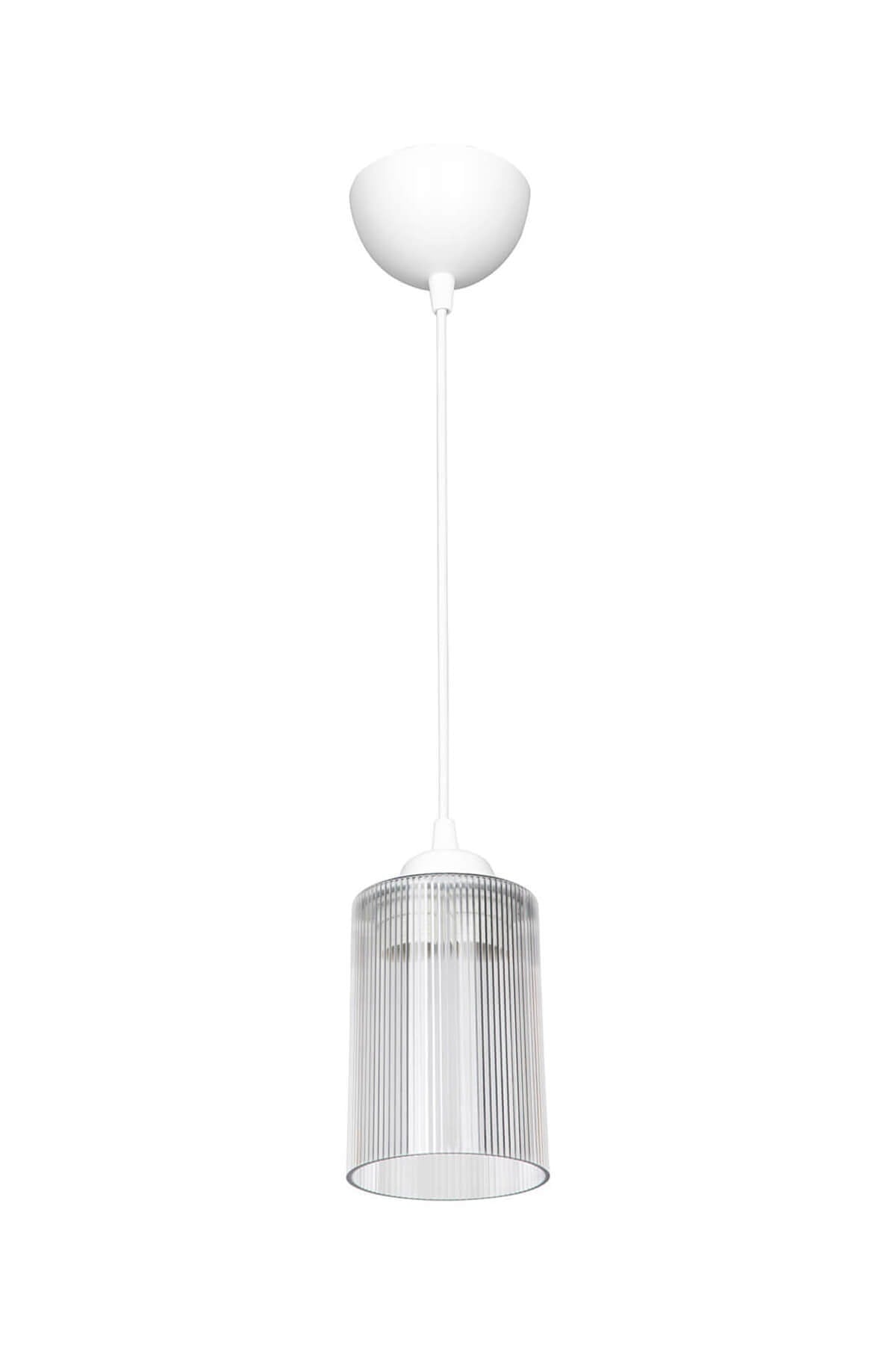 Transparent Optical Promo Pendant Lamp - Glass With Double Bulb Look