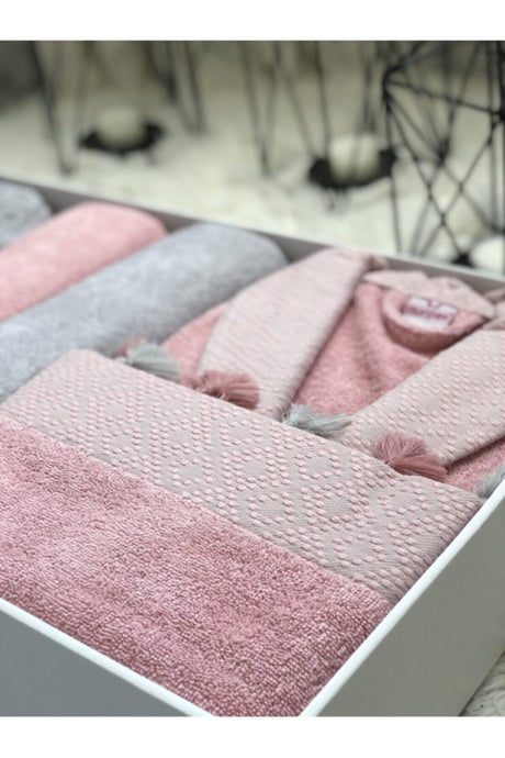 Sapphire Tassel Family Bathrobe Set - 8 Pcs - Swordslife