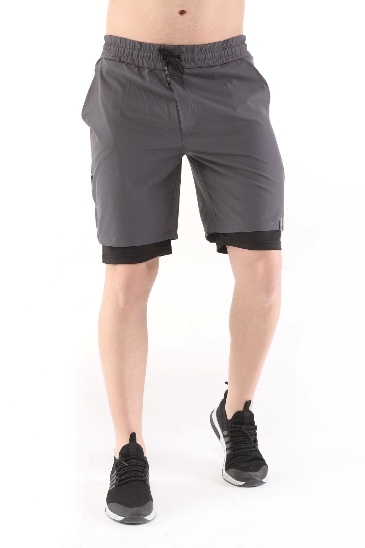 Herren Laufhose Schnelltrocknend Micropoly Training Turf Fitness Kurze Strumpfhosen Outdoor Shorts