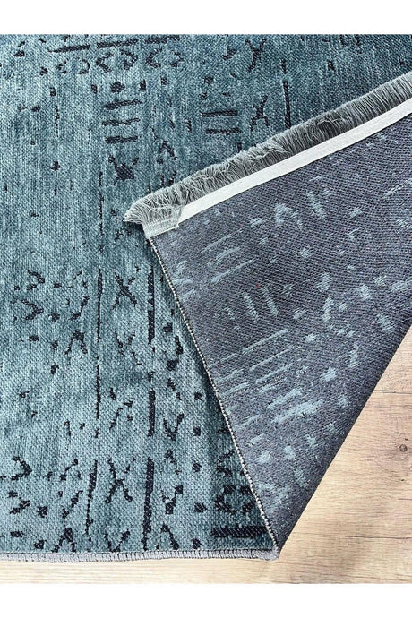 Nordic Patterned Runner Gray Washable Chenille Carpet Fringed Non-Slip Woven Floor Carpet - Swordslife