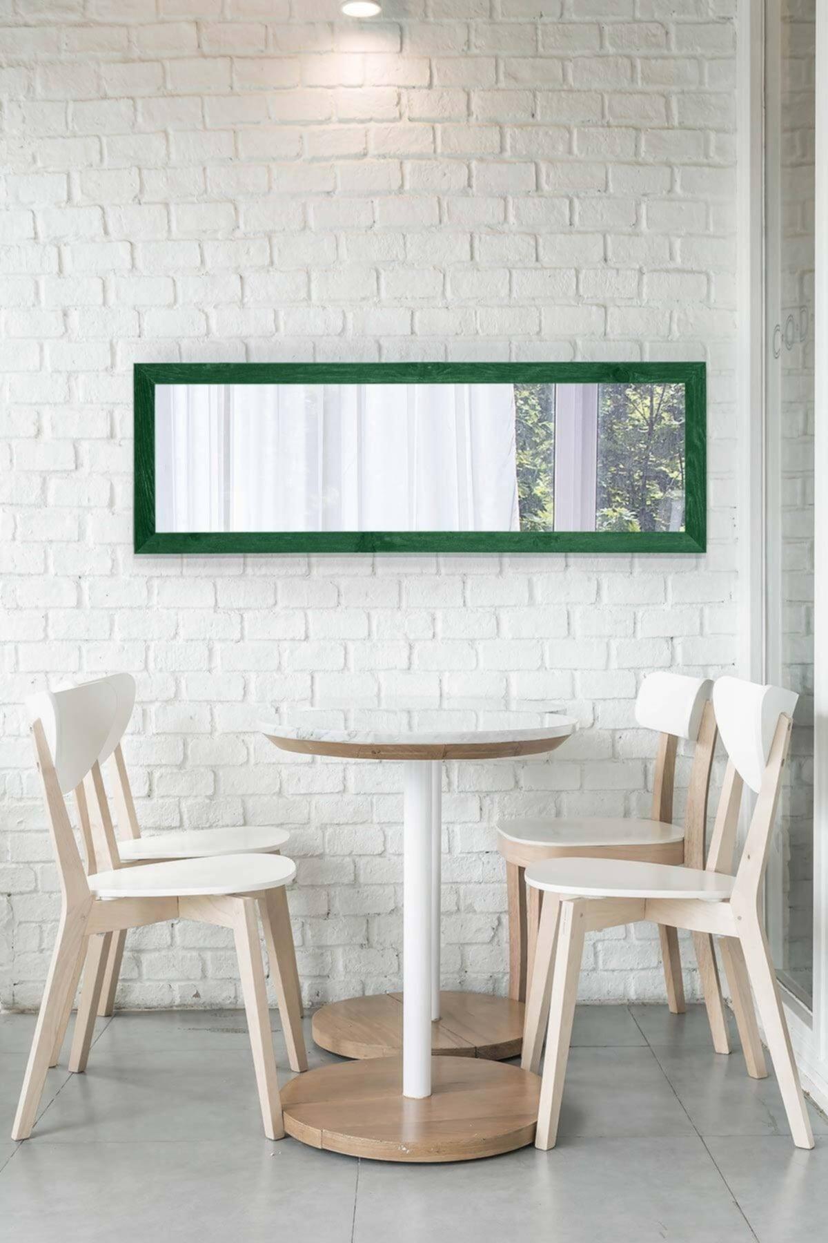 Natural Wood 120x40 Cm Green Paris Decor Shelf Handmade Living Room Office Kitchen Wall Console Full Length Mirror - Swordslife