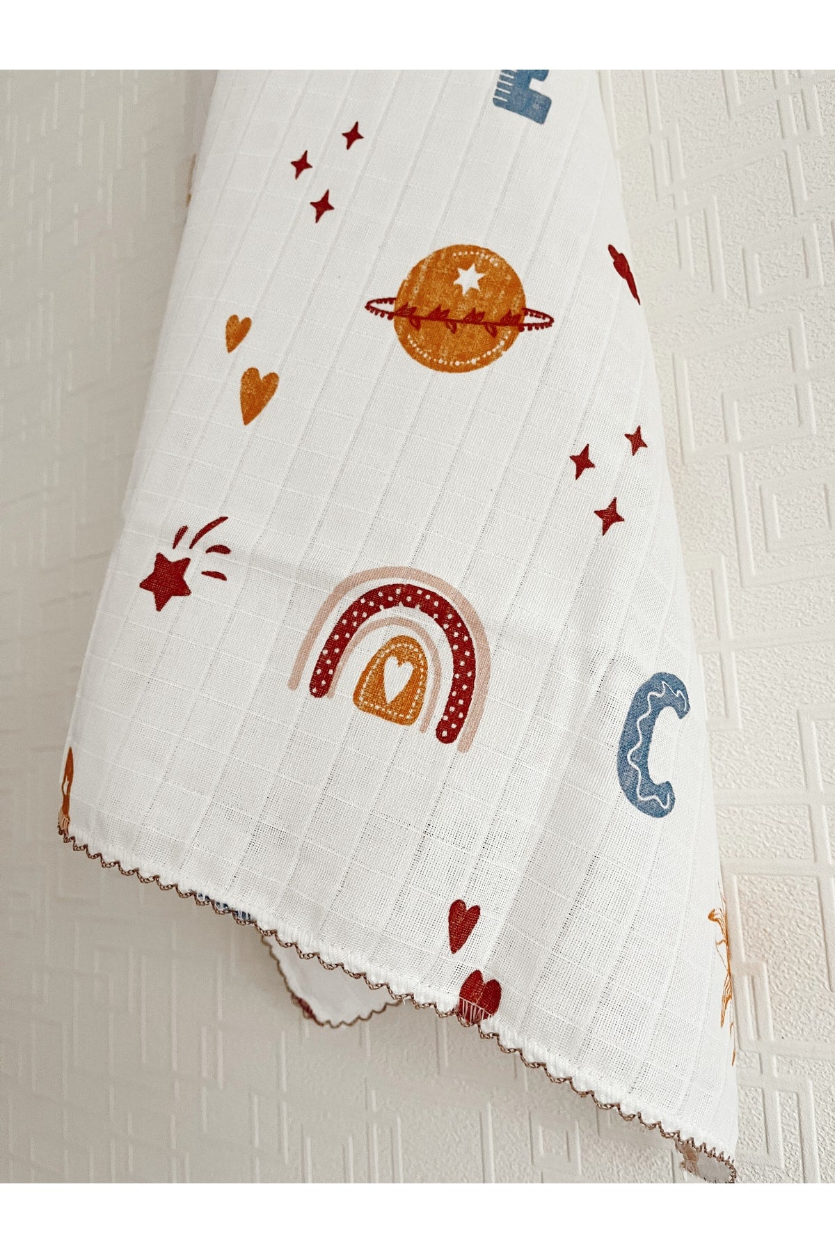 Multi-Purpose Muslin Blanket 80X90 Cm Baby & Child & Newborn Color Letter Muslin Blanket, Muslin Cloth