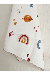 Multi-Purpose Muslin Blanket 80x90 Cm Baby & Child & Newborn Color Letter Muslin Blanket, Muslin Cloth