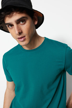 Petrol Herren Basic Regular/Normal Cut Rundhals Kurzarm T-Shirt Tmnss22Ts0271