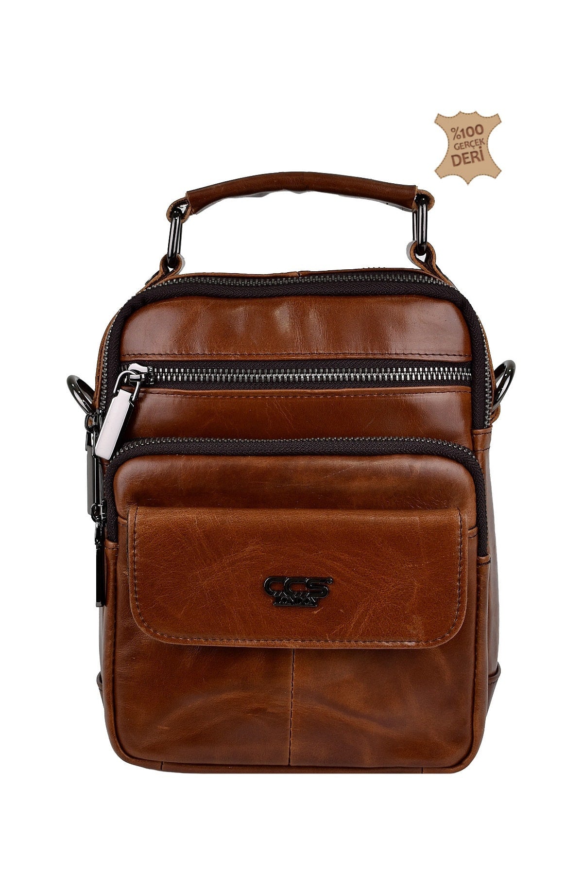 ÇÇS Multi Eyed Genuine Leather Men's Bag 31437