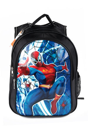 Rucksack-Set Mittelschule Grundschule 3 Taschen gepolstert Spider Schwarz