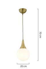 Damla Single Antique Modern Pendant Lamp Kitchen Living Room Pendant Lamp Chandelier