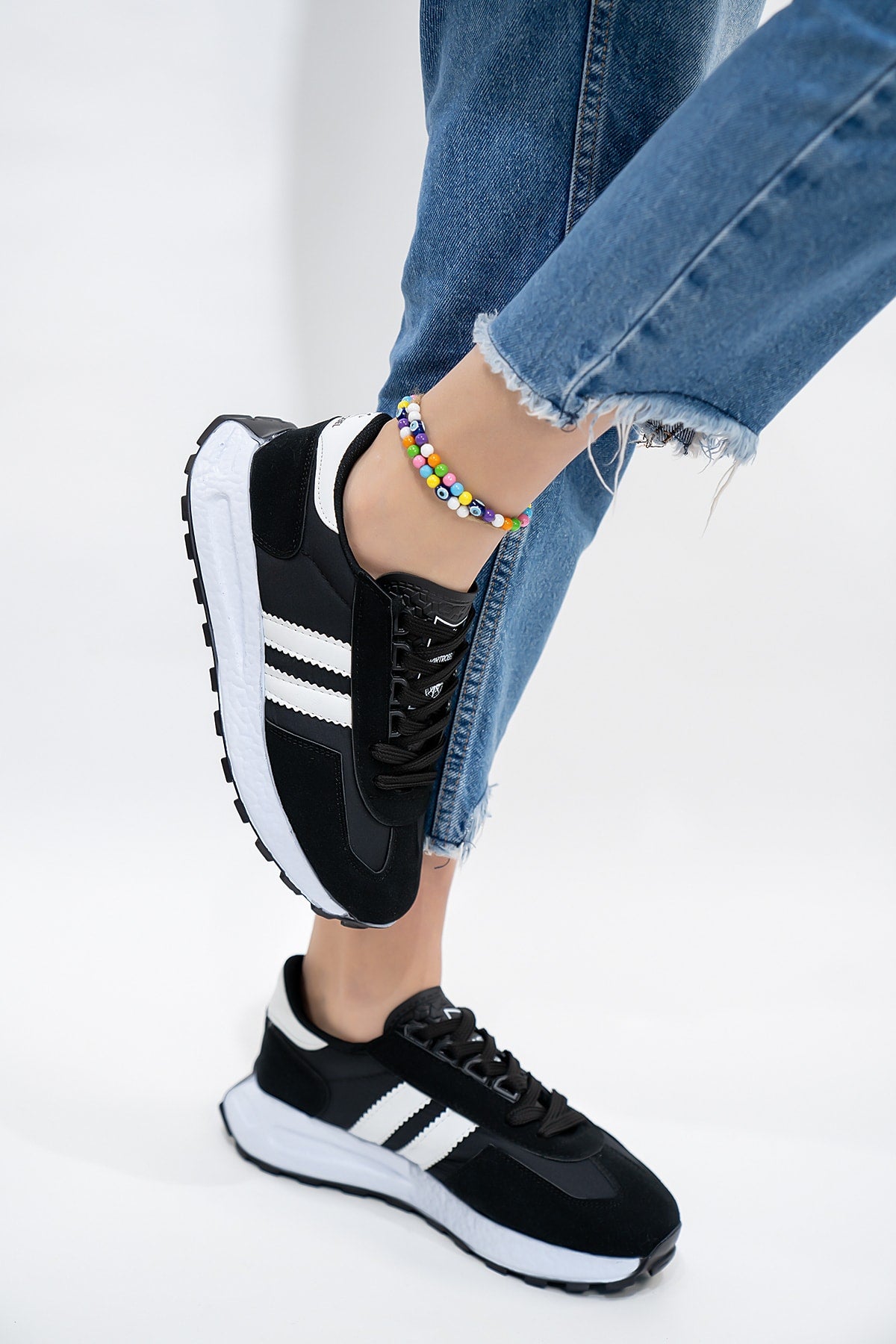 Unisex Snkr Black White Casual Casual Sports Shoes Sneaker