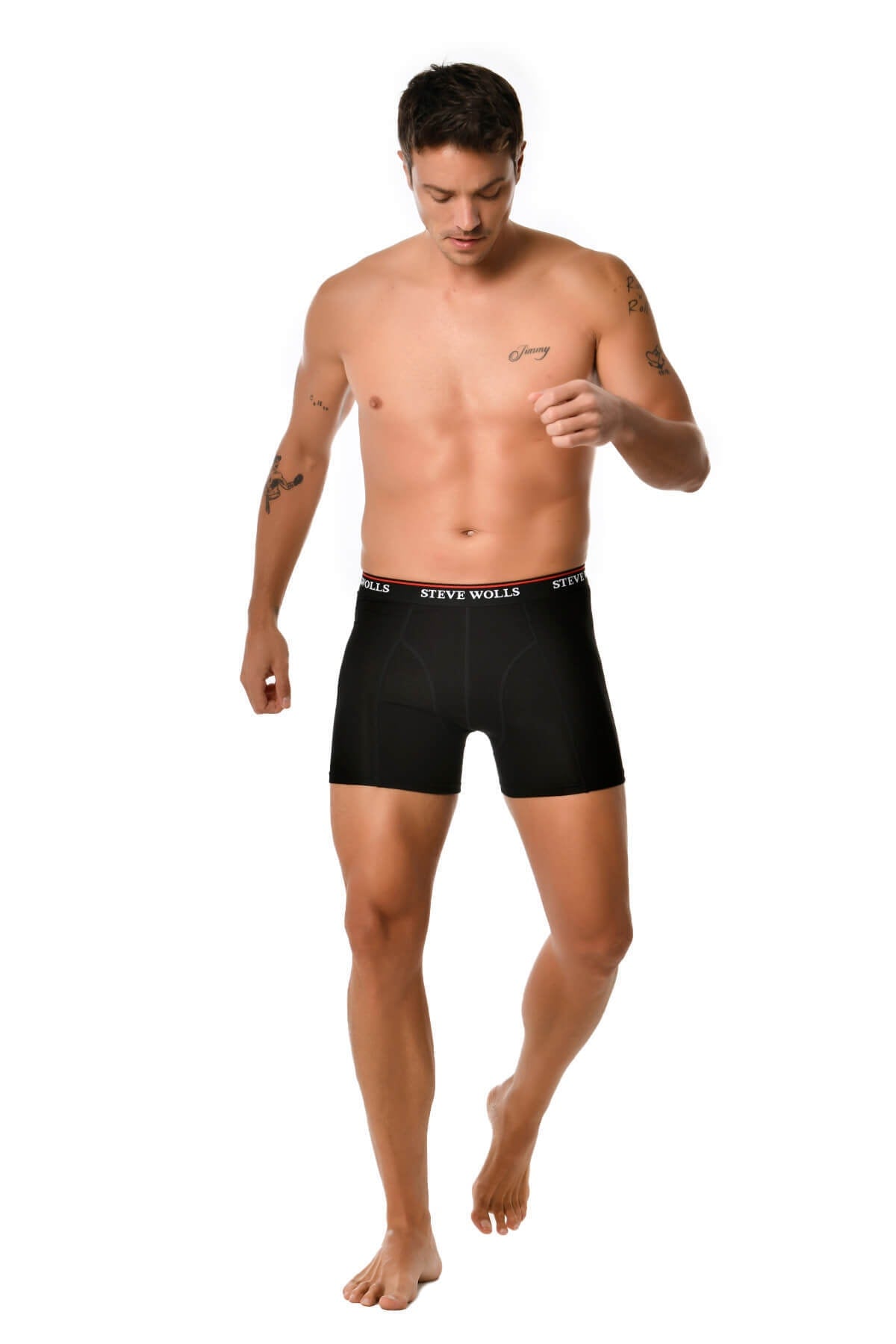 Men's Black Color Bamboo Boxer Set of 5