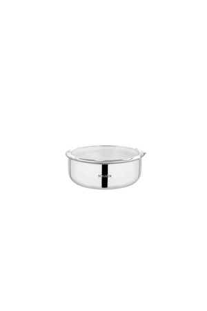 Practi Steel Storage Container 3 Pcs (16-18-20 Cm) -6 Pieces-Inox
